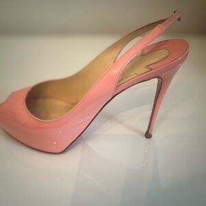 Christian Louboutin Pink Patent  Heels 40